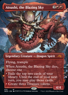 Atsushi, the Blazing Sky Kamigawa- Neon Dynasty Alternate Art